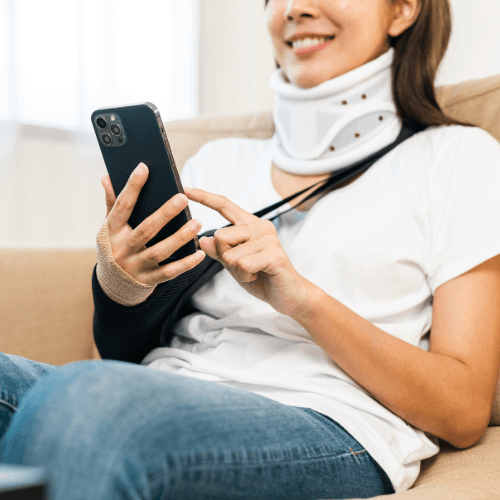 Person consulting digital healthcare plan